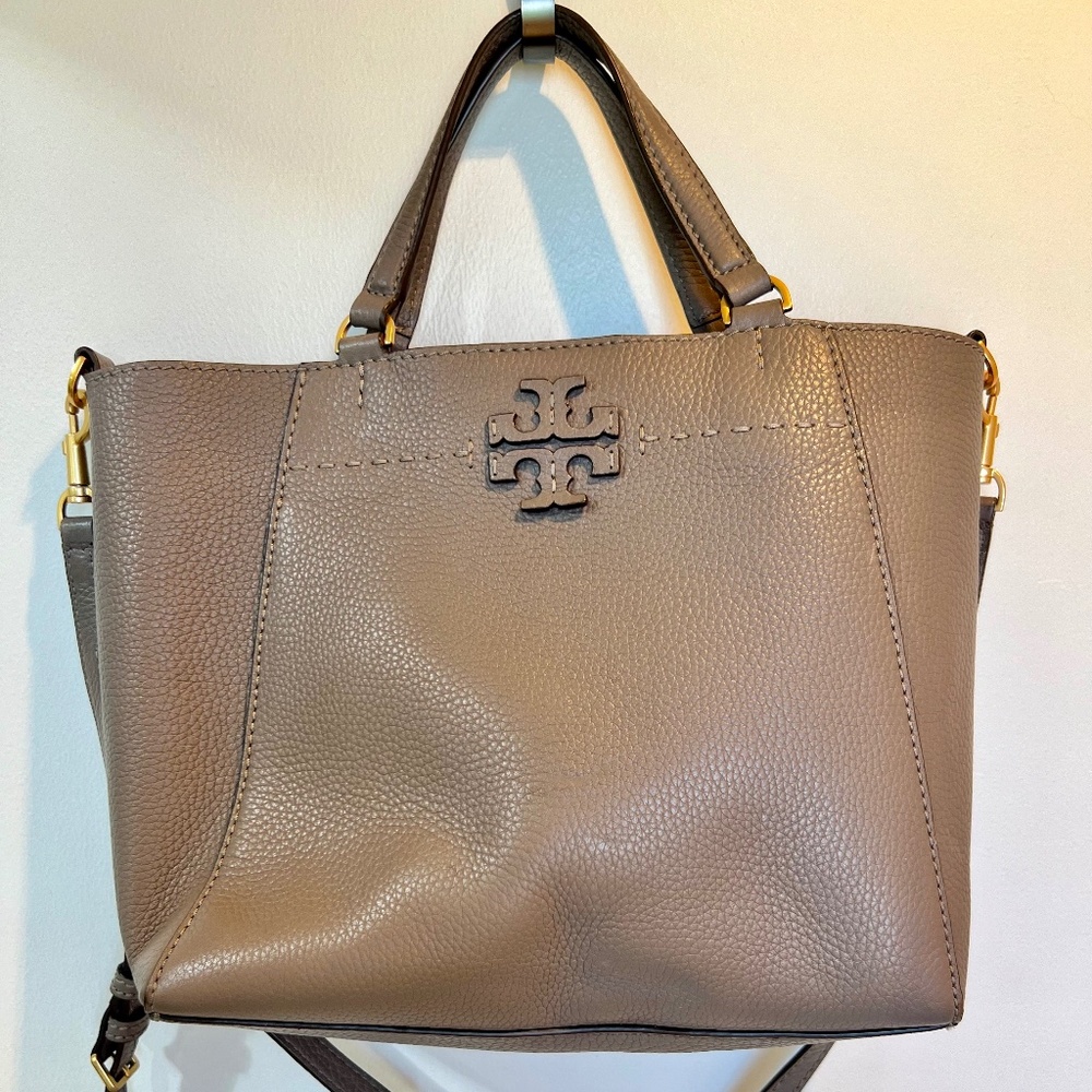 Tory Burch McGraw Tote, Silver Maple